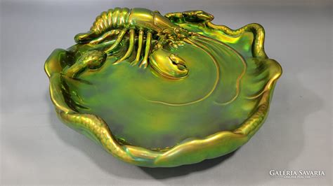 Zsolnay eozin mázas váza irizáló színekkel