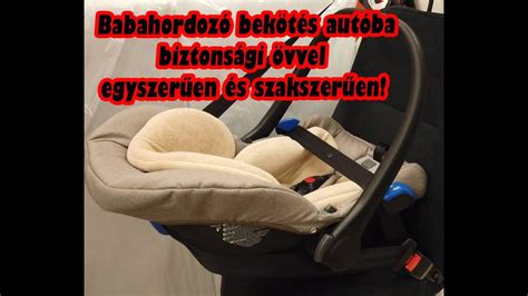 babahordozó bekötése autóban