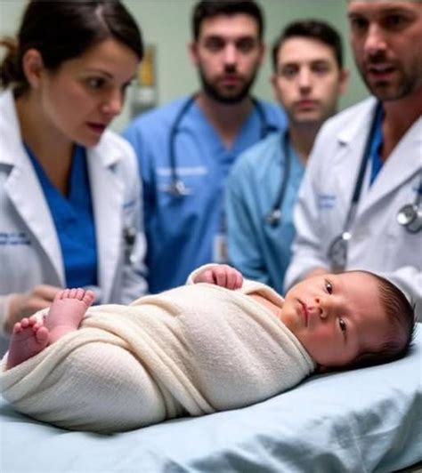 Egy orvosi csapat gondoskodik egy újszülött babáról