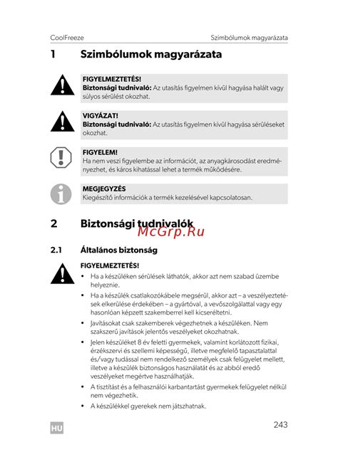 Biztonsági szimbólumok és figyelmeztetések
