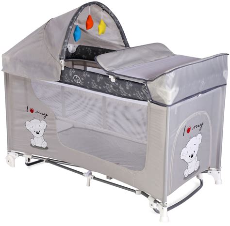 Lorelli Moonlight 1 Fix utazóágy Grey My Teddy