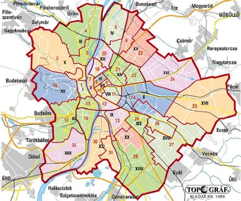 Térkép Budapest III. kerületéről és a környező településekről