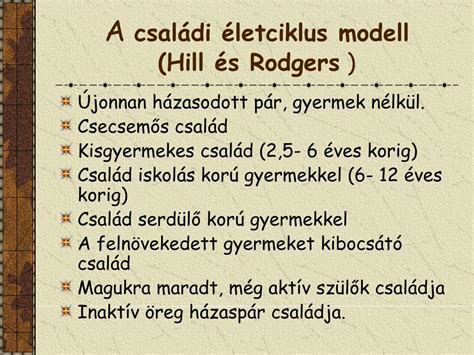 Családi életciklusok ábrája