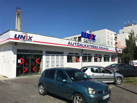 UNIX Autó webáruház kezdőoldala