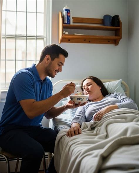 Férj gondoskodik várandós feleségéről
