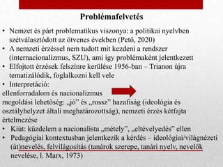 Problémafelvetés és kutatási kérdés szemléltetése