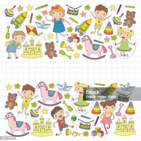 illusztráció kisgyermekkel játszó gondozónőről