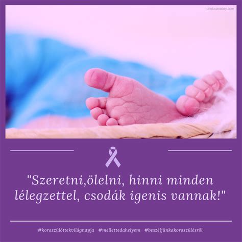 Koraszülöttek Világnapja lila szín
