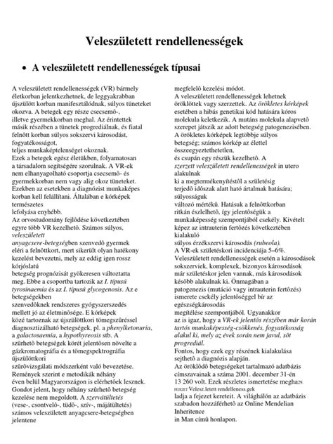 Veleszületett rendellenességek statisztikája