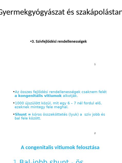 Szívfejlődési rendellenességek