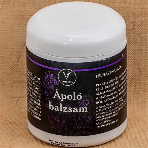 A balzsam összetevőinek illusztrációja