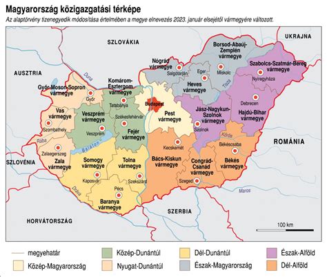 Magyarország térképe CT és MR vizsgálati helyszínekkel