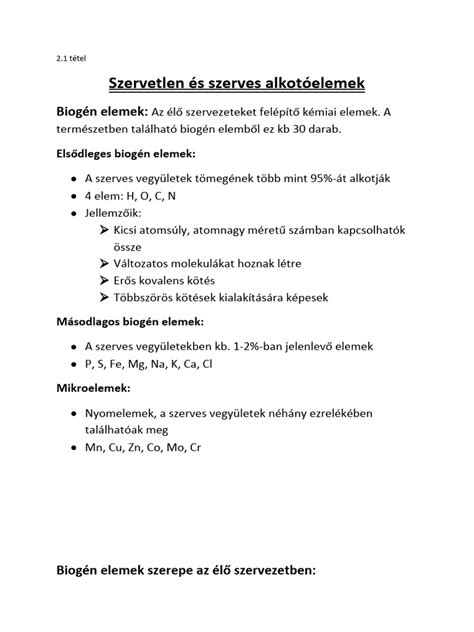 szerves és szervetlen ásványi anyagok felszívódása