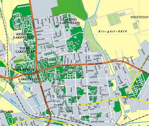 Térkép Kaposvár kórházának elhelyezkedéséről