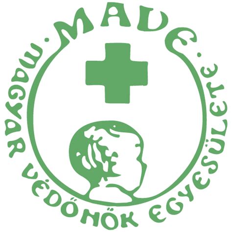 Magyar Védőnők Egyesülete logója és a védőnői hivatást bemutató illusztráció