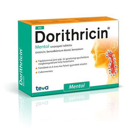 Dorithricin tabletta csomagolása
