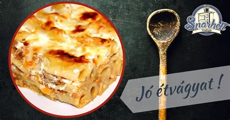 Történelmi étlap főtt tésztával