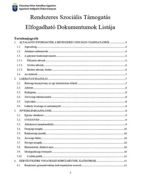 Dokumentumok listája a bölcsődei jelentkezéshez