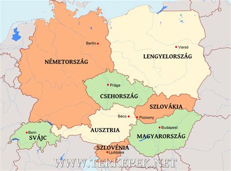 Közép-Európa térképe