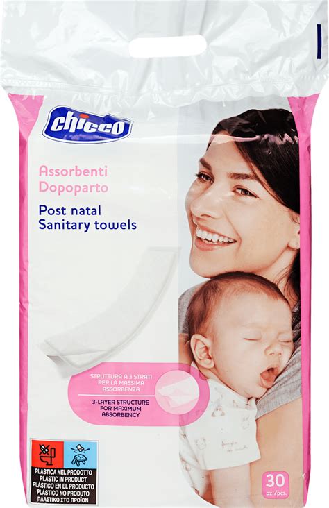 A Chicco szülés utáni betét rétegei