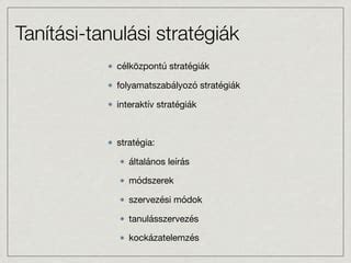 Tanulási stratégiák