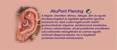 Migrén piercing pont a fülön