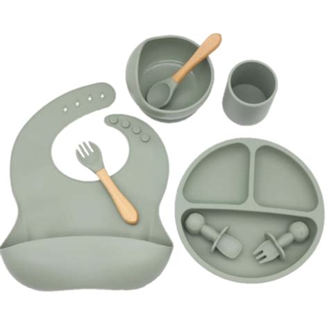 Szilikon baba tál és kanál