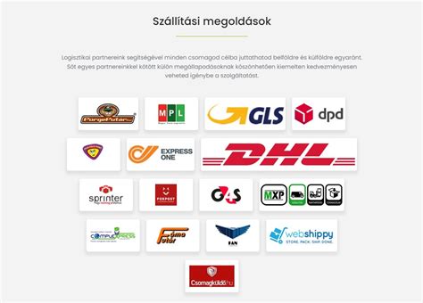 Szállítási lehetőségek logók
