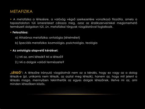 A filozófia főbb diszciplínái