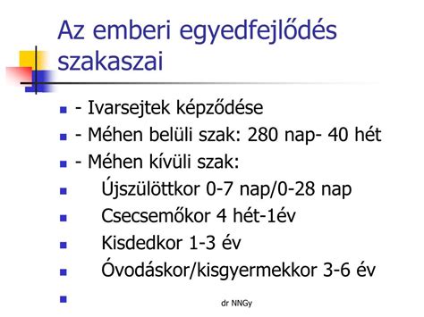 Gyermek fejlődésének szakaszai