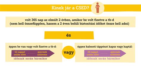 Infografika a CSED és GYED definíciójáról
