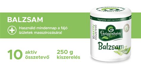 A balzsam masszírozása a bőrbe