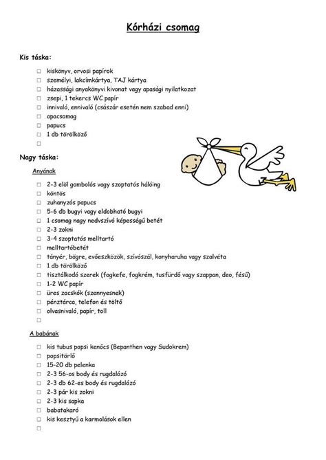 Felkészülés a szülésre és a kórházi csomag