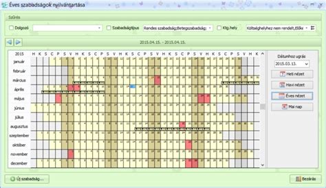 Szabadság tervezése