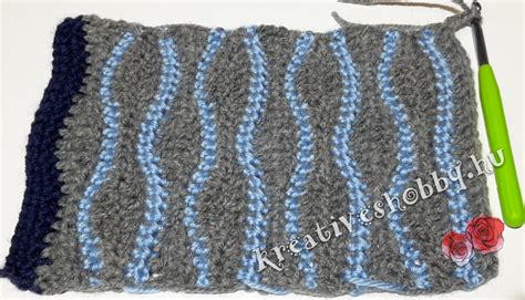 mintás horgolt sál minta