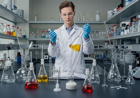 Különböző típusú laboratóriumi lombikok