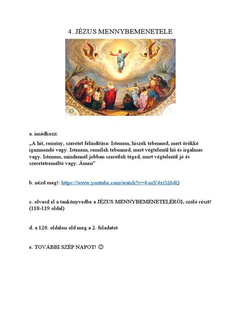 Jézus mennybemenetele és a földrengés