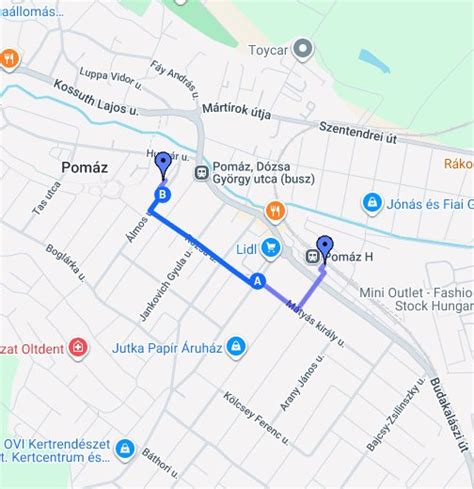 Pomáz várostérkép